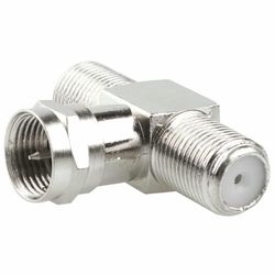 Coaxiale stekker type F, 2 draden, 1 stekker, tv-sat-schroefdraad, ideaal voor antenneverbindingen en signaalverdeling.