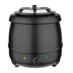 Buffalo Marmite à soupe électrique, 10 litres, Noir, Réchauffe avec une chaleur humide pour plats en sauce, Restaurant Commercial et Usage Domestique, L715