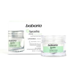 Babaria - Glycolic Acid Women's Facial Moisturizer | Anti-Stain Cream for Women | Facial Detigmentant with Vitamin E | Anti-Aging and Cell Renewal | Daily Use 50ml