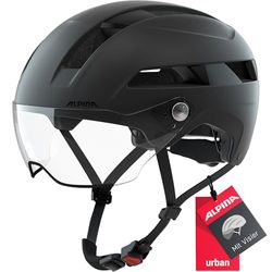 ALPINA Unisex - Volwassenen, SOHO VISOR Fietshelm, black matt, 55-59 cm