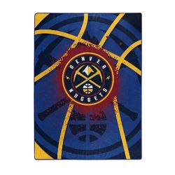 Northwest NBA Denver Nuggets Unisex-Adult Raschel Throw Blanket, 60" x 80", Shadow Play