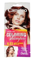 Cameleo Shampooing Teinté Gold Caramel - Rafraîchissement Rapide et Facile des Couleurs - Sans Ammoniaque ni Oxydant - Shampoing en Sachet 40 ml