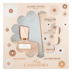 JEANNE ARTHES - Cofanetto regalo da donna - Miss Cassandra - Eau de Parfum 100 ml + Latte per il corpo 150 ml - Fragranza rosa vaniglia - Prodotto e confezionato in Francia a Grasse