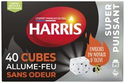 Harris 40 Cubes Allume Feu sans Odeur Boost