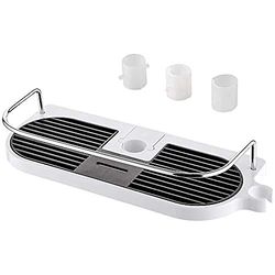 Ibergrif Mensola Portasapone Doccia Senza Foratura, Supporto per Accessori da Bagno, Adatto per Aste da Doccia 18mm-25mm M34032