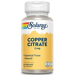 Solaray Copper Citrate 2mg | Cobre | 60 VegCaps