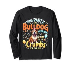 Divertente regalo di compleanno con bulldog inglese Maglia a Manica