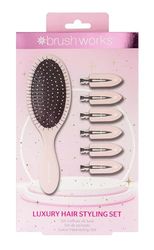Brushworks Luxury Hair Styling Set (Pink)