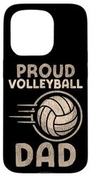 Volleyball Player Team Dad Father Vintage Retro Proud Case for iPhone 15 Pro