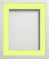 Frame Company Webber White with Lemon Bon Bon Mount, 14x11 for 12x8 inch