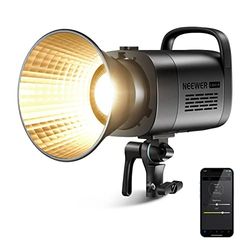 NEEWER CB60B 70W Luce Video LED con Controllo 2,4G/APP COB Bicolore Illuminazione Video Continua Attacco Bowens 2700K-6500K 34000Lux@1m/Modalità CCT/CRI97+/12 Scene per Studio Registrazione Fotografia