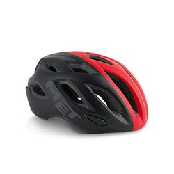 MET Casco Idolo Rosso XL (60-64), Ciclismo Unisex Adulto, Multicolore (Nero)