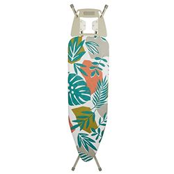 Salter LASAL72226WFLREU7 Collapsible Ironing Board – Integrated Iron Rest, 7 Adjustable Heights,122 x 38cm, Non-Slip Feet, Cotton Cover For Easy Crease Removal & Super Smooth Press, Warm Harmony