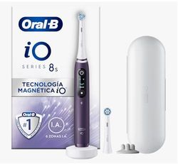 Oral-B iO 8S Violet Brosse à Dents Electrique 2 Têtes de Brosse à Dents 1 Étui de Voyage Conçu par Braun