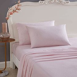 Betsey Johnson Home | Percale Collectie | Lakenset - 100% Katoen, Lichtgewicht & Ademend, Crisp & Cool, Twin, Diamond Lace