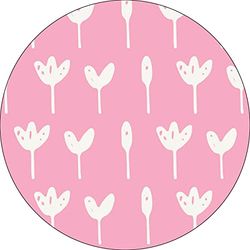 Bonateks, Round Digital Printed Mouse Pad, Non-Slip Base, for Office and Home, Diameter:22cm