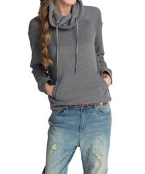 edc by ESPRIT dames sweatshirt 123CC1J006, sjaalkraag