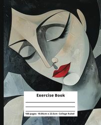 Artistic Elegant Beauty 3: Exercise Book with Classy Artistic Exotic Woman on cover - (19.05 x 23.5 cm, 160 pages, College Ruled)