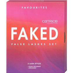 Catrice Faked False Lashes Set 01, ciglia finte, nero, senza particelle di microplastica, senza nanoparticelle, senza profumo, senza olio, confezione da 1 (3 paio)