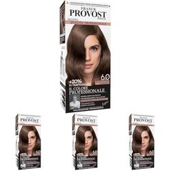 Franck Provost Colorazione Permanente per Capelli, 6.0 Biondo Scuro Luminoso (Confezione da 4)