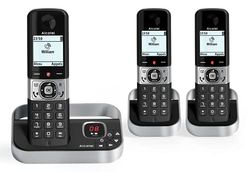 Alcatel F890 Voice Trio Draadloze telefoon antwoordapparaat 3 handsets met oproepblokkering, grijs