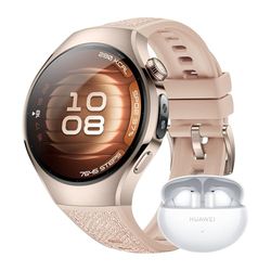 HUAWEI Watch 5, 42mm Smartwatches, + FreeBuds 6i Blanco, Multi-Sensor Revolucionario X-Tap, SpO2 con la Yema del Dedo, Health Glance, Pago NFC, ECG, HRV, eSIM, Beige