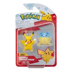 Pokemon Battle Figure 2 Pack (Holiday Pikachu 6 & Spheal) - W3