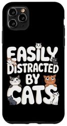 Easily Distracted By Cats Feline Fan Case for iPhone 11 Pro Max