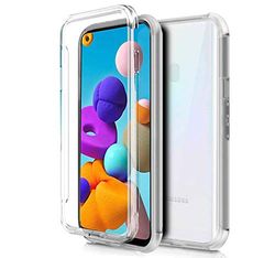 Cover Completa Trasparente PC+TPU Full Body 360 Per Samsung Galaxy A21s