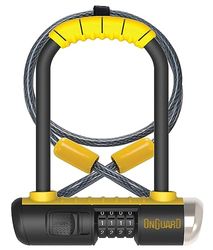 Onguard On - Guard cadeado de manilha, tamanho 115 mm x 230 mm x 13 mm + 120 cm x 10 mm, cor preta