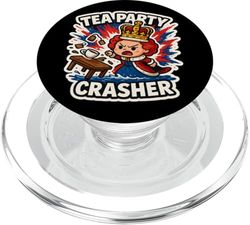 Funny Tea Party Manifestante Reina Historia Meme PopSockets PopGrip para MagSafe