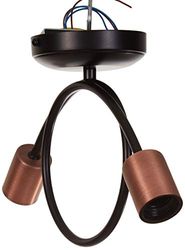 Homemania Lampe murale, 100% métal, cuivre, noir