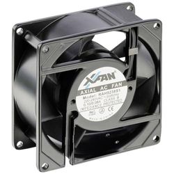 X-Fan RAH9238S1 - Ventilador axial (230 V/CA, 66 m³/h, 92 x 92 x 38 mm), Color Negro