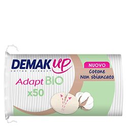 Demak'Up Adapt Biologische wattenschijfjes om make-up te maken, gezicht en ogen, 100% natuurlijke katoenvezels, biologisch en niet gebleekt, GOTS-gecertificeerd, 50 katoen