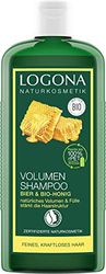 Logona, shampoo naturale per capelli alla birra e al miele biologico, conferisce volume, luminosità e forza ai capelli fini, con estratti di piante da agricoltura biologica [etichetta in lingua italiana non garantita]