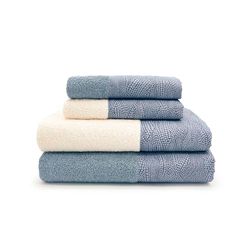 CREOLE Vénus Serviettes de Bain, Coton, Avio, 2+2, 4 unités
