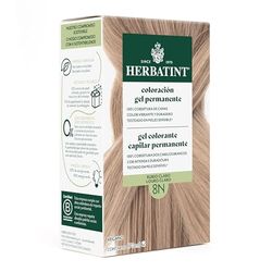 Herbatint Tinte Permanente para Cabello 8N Rubio Claro - 170 ml | Sin Amoníaco, 100% Cobertura de Canas | Dermatológicamente Probado, con 8 Extractos Naturales