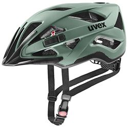 uvex active cc - veilige allround-helm voor dames en heren - individueel passysteem - uitbreidbaar met led-licht - moss green-black - 52-57 cm
