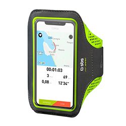 SBS Marsupio traspirante da corsa con finestra touch, fascia running portacellulare con foro per auricolari, per Samsung, Oppo, Xiaomi e iPhone fino a 5,5"