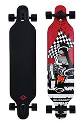 Schildkröt Longboard Freeride 41", Legno d'Acero a 9 Strati, Tavola Completa con Sospensione dell'Asse Passante, Cuscinetto a Sfere ABEC-11, Design: Hot Engine, 510693
