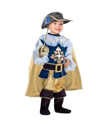 Ciao - Klein musketier-kostuum voor babykinderen, Blauw/Goud, 3-4 jaar