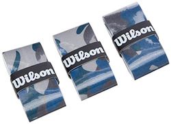 Wilson Camo Overgrip Set, 3 Refills, Camouflage Design, Blue, WRZ470840