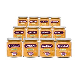 Smileat - Tarritos Ecológicos de Guisito de Alubias, Ingredientes Naturales, para Bebés desde 6 Meses, Sano y Saludable, sin Gluten - Pack de 12 Tarros x 230 g = 2760 g