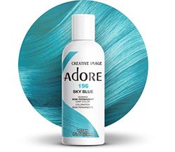 Adore Tinta per capelli semi-permanente brillante, 196 azzurro cielo