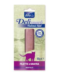LifeCat Natural Filetti di Anatra, Deli Snack 15g