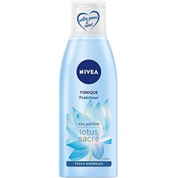 Nivea Tonico Freschezza (2 x 200 ml), lozione tonica viso arricchita con loto sacro e acqua purificata, detergente per pelli normali, cura viso donna