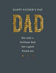 Piccadilly Greetings Father's Day Card, Happy Father's Day Dad - 8 x 6 inches