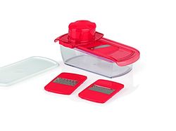 TV Das Original 01528 Gourmet Maxx Rabot de fruits et légumes 3 en 1 Rouge