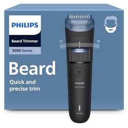 Philips Beard Trimmer 3000 Series - Self-Sharpening Metal Blades, 40 Lock-in Settings, Lift&Trim Comb, 100% Waterproof, Battery Indicator, USB Charging, Model BT3660/15