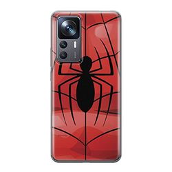ERT GROUP mobiltelefonfodral för Xiaomi 12T/12T pro/K50 Ultra originalt och officiellt licensierat Marvel mönster Spider Man 013 anpassad till formen på mobiltelefonen, fodral tillverkad av TPU-plast